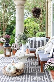 neutral fall porch decorating ideas and