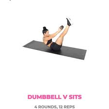 dumbbell v sits by raenay gutierrez
