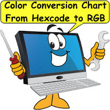 Color Chart For Rgb And Hex Code Conversions