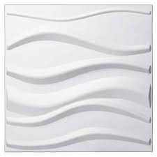 19 7 In White Pvc 3d Wall Panel