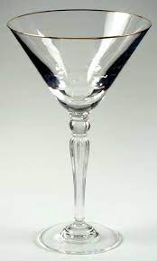 Carleton Gold Martini Glass By