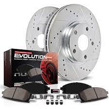 Amazon.com: Power Stop K1124 Front Z23 Carbon Fiber Brake Pads with Drilled  & Slotted Brake Rotors Kit : Automotive