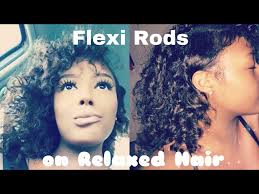 flexi rods on relaxed hair you