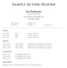 Acting Resumes Templates Pin By On Resume Career Free Acting Resume