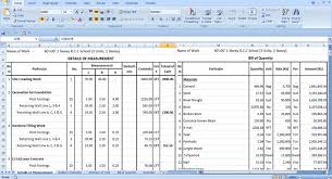 Cost Estimation Rcc Building Excel