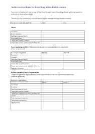 45 printable child travel consent forms