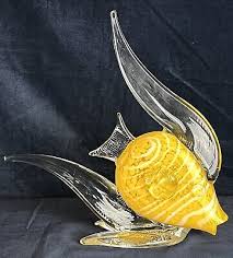 Angel Fish Sculpture Murano Style Art