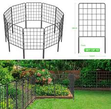 10 Panels No Dig Garden Fence Metal