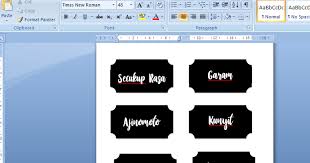 Available in word compatible or pdf. Blog Cik Miela Diy Sticker Barang Dapur Mudah