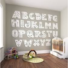 Patterned Alphabet Wall Mural