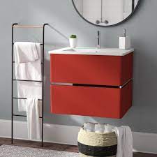 Though each bathroom is different, our wide selection of bathroom vanities at kitchen & bath authority makes it easy to find the right piece for your space. 24 Inch Red Bathroom Vanities You Ll Love In 2021 Wayfair