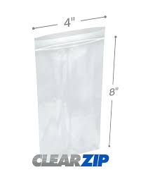 4 X 8 002 Clearzip Lock Bags