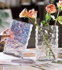Holographic Ice Crystal Glass Vases