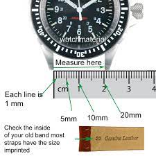 Then you can just take the old strap and hold it to a ruler, or measure the watch itself. Watch Band Size Chart Health