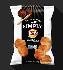 simply bbq flavored thick cut potato chips