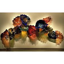 murano glass flower hanging wall art