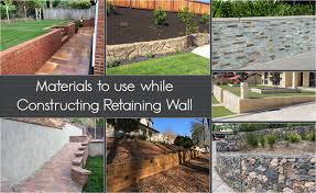 retaining wall materials used in