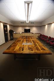 custom reclaimed wood boardroom table
