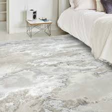 modern abstract shiny grey rug