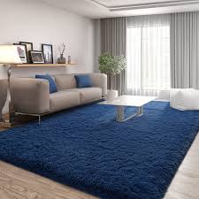 navy blue gy rug fluffy large area