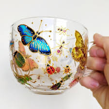 Painted Glass Mugs Colorfully Celebrate