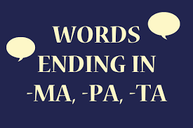 masculine words ending in a na