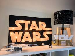 star wars wall decor logo sign art with