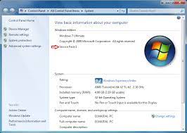 check if service pack one for windows 7