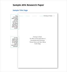 Free 7 Sample Apa Outline Templates In Pdf