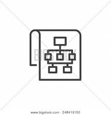 Sitemap Outline Icon Vector Photo Free Trial Bigstock