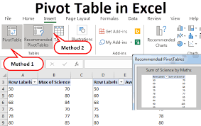 how to use pivot table in excel