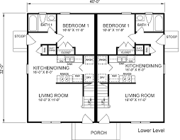 Multi Family Plans Duplex Floor Plans