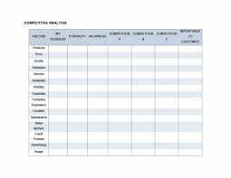 Competitive Analysis Templates 40 Great Examples Excel