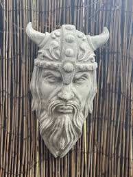 Viking Wall Plaque Concrete Viking Face