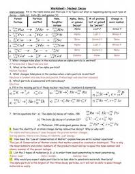 Worksheet Nuclear Decay