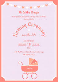 naming ceremony invitation card a