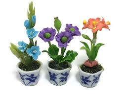 The perfect fairy garden accessory. 3pc Miniature Flower Clay Dollhouse Fairy Garden Mini Plant Trees Ceramic Paint Furniture Bundles Artificial Flowers Tiny Orchid 081 Buy Online In Cayman Islands At Cayman Desertcart Com Productid 89437364