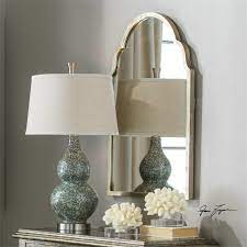 arched wall mirror silver champagne 30h