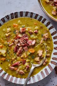split pea soup and ham bone olive mango