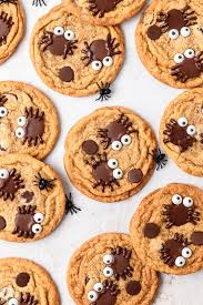 spider pumpkin chocolate chip cookies