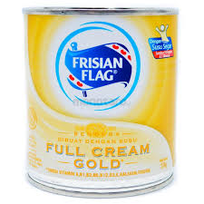 Pada awalnya, susu dengan merek friesche vlag diimpor dari cooperatve condensfabriek friesland. Frisian Flag Gold Kaleng 385gr Susu Bendera Susu Kental Manis Jumbo Super Center