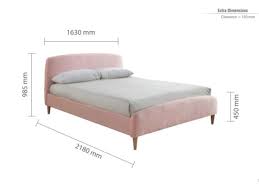 Blush Pink Teddy Fabric Bed Frame By Birlea