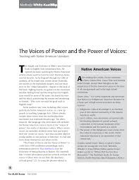 The Voices of Power and the Power of Voices: