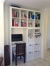 You can have cabinetry or drawers, but most small desks are a simple workspace just large enough for your chair and laptop. Custom Designed Wall Unit Computer Desk Book Shelf Ikea Hackers