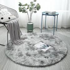 prettyui round plush carpet for living