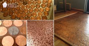 Make A Floor Out Of Real Pennies Step