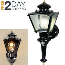 Outdoor Motion Sensor Light Activated Lamp Wall Fixture For Deck Front Porch Ebay
