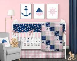 Nautical Crib Bedding Set Girl Nursery