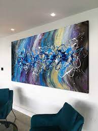 Large Size Blue And Purple Painting