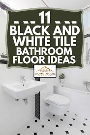 black and white tile bathroom floor ideas